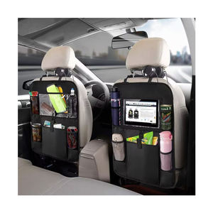 HH Duurzame Waterdichte Oxford Stof Zwarte Auto Achterbank Organizer met Aanraakbare Tablet Houder en Functionele Opbergruimte - Product Image 1