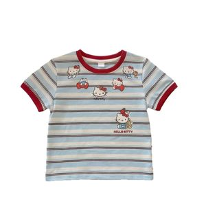 <span class=keywords><strong>T</strong></span>-<span class=keywords><strong>shirt</strong></span> en coton imprimé à manches courtes pour bébé fille, version coréenne, tenue d'é<span class=keywords><strong>t</strong></span>é, nouveau style 2026, motif chaton tendance pour filles - Product Image 5