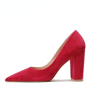 9CM <b>Pumps</b> Talons Haut Sexy Escarpins Slipper Office Wear Thick Fashion Women Job Shoe Heels - Product Image 4