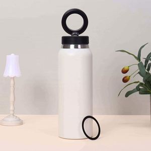 316 Stainless Steel Insulated Water Bottle Pop-Up Lid Portable Thermal Bottle <b>Large</b> Capacity Food Grade Travel Mug - Product Image 2