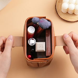 Fabricants de trousses de toilette rétro pour femmes en gros, trousse de toilette, trousse à maquillage en cuir pour femmes - Product Image 5
