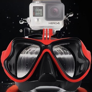 Snorkeling Mask With Camera Mount Waterproof Anti Fog 180 Wide View For Adults Diving Goggles - Product Image 1