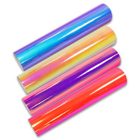 Matte Rainbow Holo graphic Permanent Vinyl für Cut Cutter für Geburtstags feier Weihnachts dekoration und Reddish Satin R.