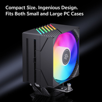 Refroidisseur de processeur de bureau SNOWMAN RGB MX60 à 6 tuyaux 100x100x28mm, dissipateur thermique LED PWM pour boîtier d'ordinateur, ventilateurs à 9 pales