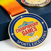 Médailles de sport personnalisées en métal, colorées, imprimées UV, découpées au laser, gravées, en émail or et argent, avec logo, pour la course, en gros