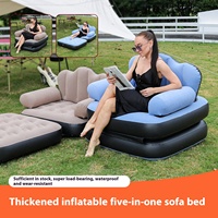 Canapé gonflable paresseux épais moderne Portable pliable chaise longue repose-pieds pouf flocage canapé pour chambre à coucher utilisation en extérieur