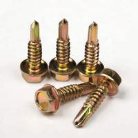 Vis de toiture en acier métallique avec rondelle hexagonale vis auto-perforantes pour panneaux sandwich