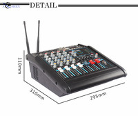 Offre Spéciale amplificateur de puissance professionnel intégré mélangeur audio à 4 canaux avec 2 microphones sans fil pour la performance sur scène