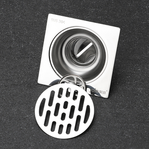 10x10 backflow phòng ngừa 304 vuông Heavy Duty chất lượng vô hình thép không gỉ cống sàn vòi hoa sen xả 4 inch cho khách sạn - Product Image 3