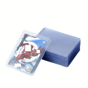 X418 Custom Logo Transparent Clear <b>Pvc</b> Gaming Trading Card Protector Holder Toploader <b>Top</b> Loader Semi Sports Card Sleeve - Product Image 2