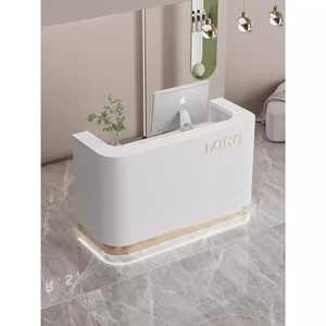 Comptoir de réception minimaliste et tendance, moderne et créatif, pour salon de beauté, caisse enregistreuse, service personnalisé haut de gamme et luxueux - Product Image 5