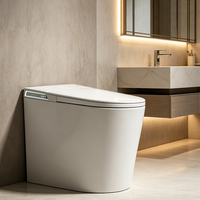 Toilette intelligente compacte entièrement configurée, chasse d'eau en cas de panne de courant, étanche IPX4, prise personnalisée pour la rénovation d'appartements