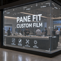Écran LED transparent sur mesure pour stand de salon professionnel, mur en verre, projet commercial en verre