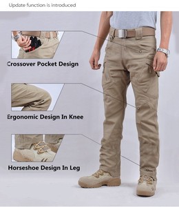 <span class=keywords><strong>Pantaloni</strong></span> <span class=keywords><strong>Cargo</strong></span> Tattici Mimetici Cachi da Uomo di Alta Qualità con Chiusura a Zip Casual di Tendenza 2025 - Product Image 3