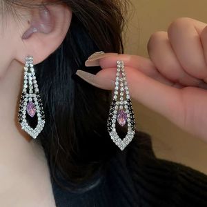 Bling Bling paillettes gland strass géométrique luxe fête de mariage dames colliers ensemble avec boucles d'oreilles - Product Image 4