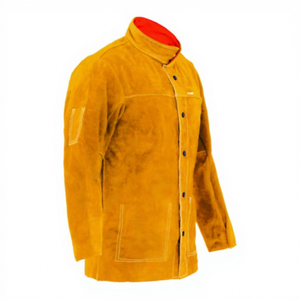 Veste de soudage résistante à la chaleur bleu-noir à manches longues, coupe classique, pour usage en usine et atelier, 300 ° C-500 ° Sutures surfilées - Product Image 3