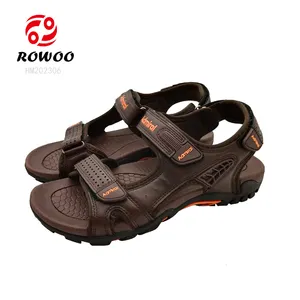 China Fabriek Pu Bovenste Tpr Zool Mode Sandalen Slaper Luxe Schoenen Anti Slip Mannen Outdoor Sport Sandalen