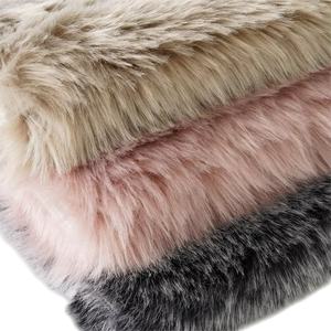 핫 세일 100% 폴리에스터 긴 머리 방전 토끼 인조 모피 직물 겨울 담요 - Product Image 1