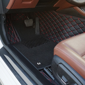 Tapis de Sol de Voiture Personnalisés en Cuir PVC Effet Diamant de Luxe pour BMW/<span class=keywords><strong>TESLA</strong></span>/HONDA - Product Image 5