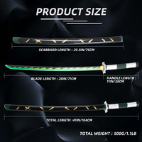 Épée de samouraï Katana non tranchante rechargeable avec ceinture et support, cadeau de Noël d'Halloween