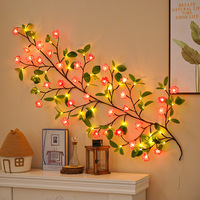 Guirlande lumineuse LED transfrontalière 96 lumières style branche IP55 avec télécommande pour décoration murale d'ambiance ciel étoilé