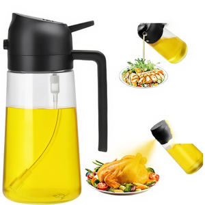2 in 1 Olive <b>Oil</b> <b>Dispenser</b> Bottle 470ml Premium <b>Glass</b> <b>Oil</b> Spray Bottle for Kitchen - Product Image 1
