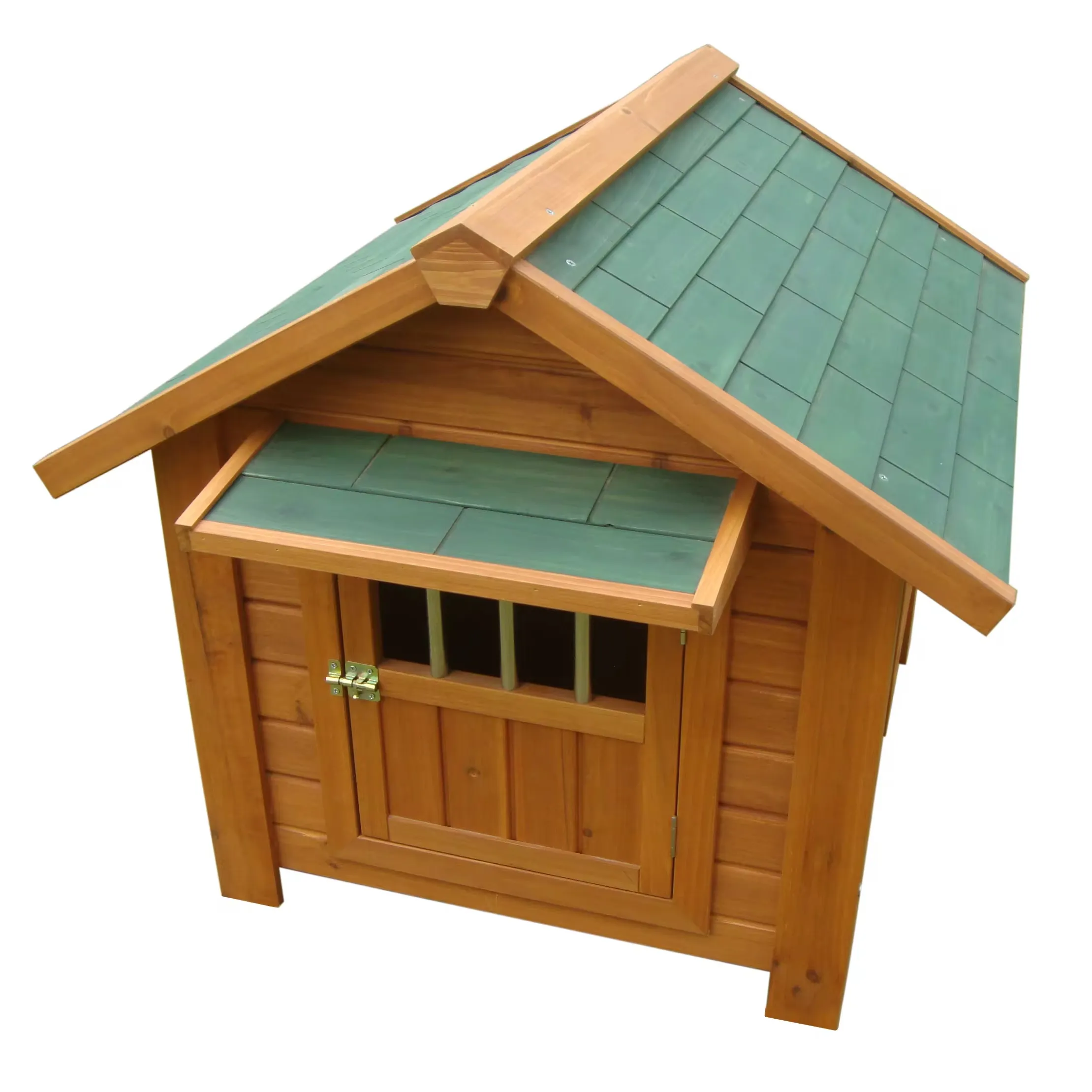 Nhà thú cưng bằng gỗ phổ biến của Cũi chó với một mái nhà độc đáo và một khóa an toàn