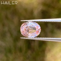 Großhandel: Ovale, lose, polierte, im Labor gezüchtete Saphir-Edelsteine in hellrosa Farbe – Bulkware