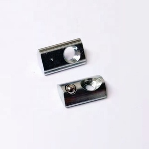 Écrou à demi-bille à <span class=keywords><strong>ressort</strong></span> en métal zingué M4 M5 M6 pour profilés aluminium 2020 - Product Image 3