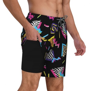 Shorts de Baño de Compresión con Cierre de Cremallera y Estampado de Vaca Personalizado, Bolsillos, 9 Pulgadas, Ropa Deportiva para Hombre, Traje de Baño con Diseño de Cuadros de Animales - Product Image 3