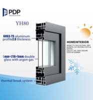 Ventana Vertical de Cocina de Aluminio con Doble Vidrio y Persiana Plegable de Acero Inoxidable Moderna para Exteriores Comerciales PDP