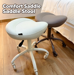 Extra Large Seat Barber Chair Rotating Salon <b>Stool</b> PU Upholstered Hair Studio Chair with <b>Wheels</b> - Product Image 2