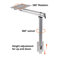 Pied de table pliable et pivotant amovible AutoLiuma en alliage d'aluminium, moderne, léger, étanche, pour camping-car, fourgonnette, caravane