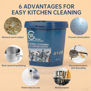 معجون تنظيف أواني الطهي من الفولاذ المقاوم للصدأ المبيع من الشركة المصنعة مزيل للصدأ قوي منظف أواني الطهي والبخار - Product Image 4