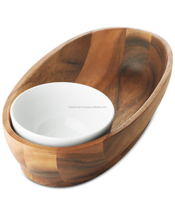 Tazón de Madera Único para Servir Masa, Ecológico, Ideal para Fiestas, Hogar, Hotel y Restaurante, Uso Comercial de Alimentos - Product Image 2