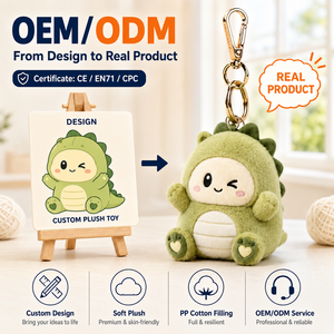 Porte-clés en peluche personnalisés sur mesure, boîte mystère, créez votre propre design, jouet en peluche, boîte surprise personnalisée avec porte-clés à logo - Product Image 1