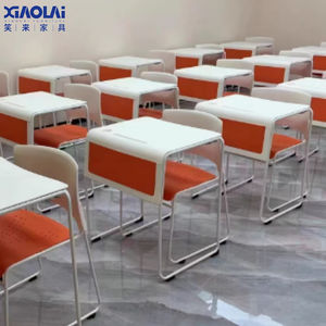 Ensemble de bureau et de chaise d'entraînement en plastique moderne pour la maison, la salle de classe, le <span class=keywords><strong>centre</strong></span> de tutorat, design durable - Product Image 5