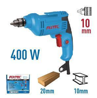 FIXTEC Perceuse à percussion électrique industrielle portable professionnelle 400W Puissance 6mm Bois/Acier Perçage Rotatif