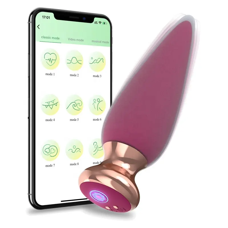 Telefon APP anal vibratör silikon esnek popo fiş seks oyuncakları anal 10 modları erkekler ve kadınlar için seks oyuncakları titreşimli anal plug