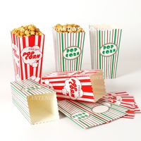 Anteng Custom 46 Oz Color Carnival Stripes Paper Popcorn Snack Cup Box Take Out Cajas de embalaje de chips de pollo frito