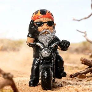 摩托车骑手雕塑树脂时尚小摆件家居装饰卧室书房电脑桌桌面配件 - Product Image 1