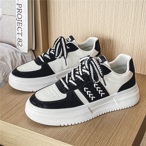Baskets blanches à <span class=keywords><strong>semelle</strong></span> épaisse, respirantes et tendance pour l'automne, le printemps et l'hiver, polyvalentes - Product Image 5