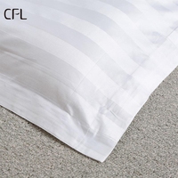 Fournitures d'hôtel Ensembles de draps de lit Housse de couette Ensembles de literie d'hôtel à rayures blanches Vente pour Dubaï