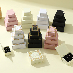 Scatola Personalizzata Rosa per Gioielli, Portagioie Multifunzionale a Forma di Libro con Chiusura Magnetica per Orecchini, <span class=keywords><strong>Collane</strong></span> e Anelli - Product Image 3