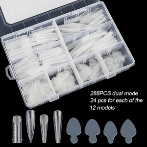 BIN Nail Salon Double Forme Nail Moule <span class=keywords><strong>Silicone</strong></span> Pads Construction Rapide Gel Nail Extension Formes <span class=keywords><strong>Silicone</strong></span> Pads - Product Image 1