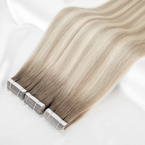 Extensiones de Cabello Humano Ruso Virgen de Primera Calidad con Cinta Adhesiva, 100% Cabello Humano Virgen - Product Image 1