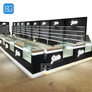 Commercial Furniture Store Showcase Glasses Display Locked Stand Cigar Shop Display Smoke Shop Counter