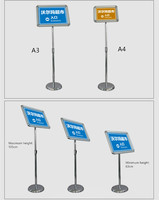 Support de menu réglable sur pied rond A0 A1 A2 A3 A4 A5 A6, support de signalisation sur pied