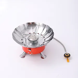 Outdoor Camping Cookware Mini Gas Stove Portable Lotus Windproof Stove