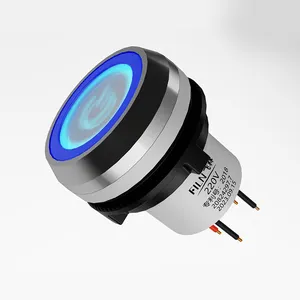Schlussverkauf 22 MM 30 MM wasserdichte LED-Metallanzeige Licht 12 V 24 V 220 V flachkopf-Signallampendraht verfügbar Rot gelb blau grün